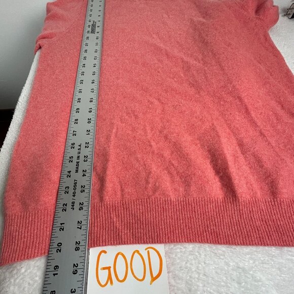 Club Room Luxury Cashmere Sweater Men Large Coral Crew Neck Long Sleeve Pullover - Picture 8 of 8